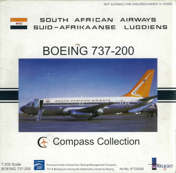 Boeing 737-200 SAA South African Airways ZS-SBM Infight200 IF732008 1:200