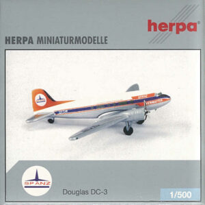 Douglas DC-3 SPANZ ZK-CAW Herpa 500227 1:500