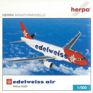 Airbus A320 Edelweiss Air HB-IHZ Herpa 501705 1:500