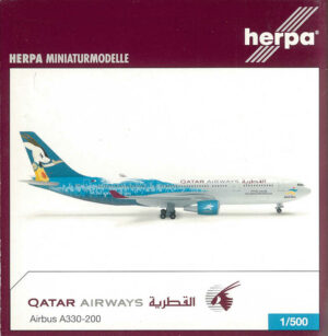 Airbus A330-200 Qatar Airways "Asian Games" A7-AFP Herpa 507516 1:500