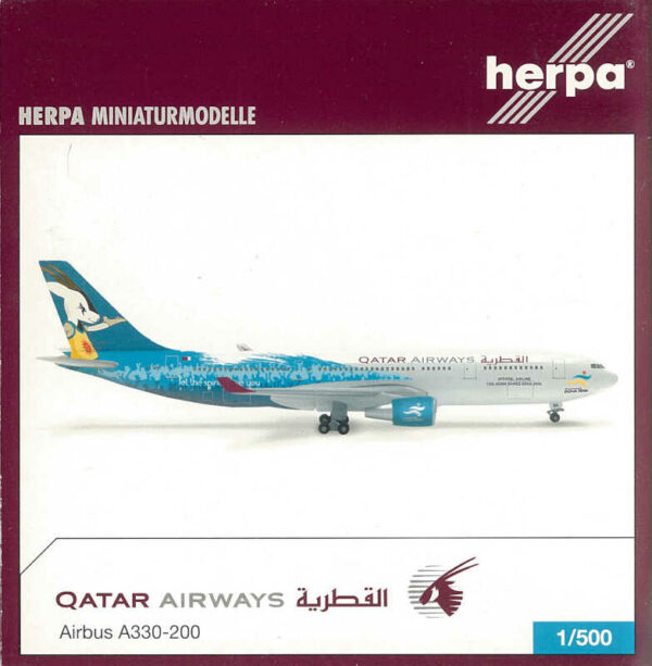 Airbus A330-200 Qatar Airways "Asian Games" A7-AFP Herpa 507516 1:500