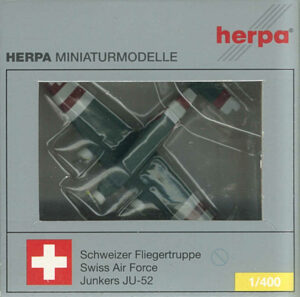 Junkers JU-52 Schweizer Fliegertruppe Herpa 560740 1:400