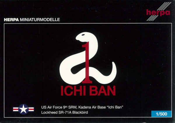 Lockheed SR-71A Blackbird US Air Force 9th SRW Kadena Air Base "Ichi Ban" Herpa 552769 1:500