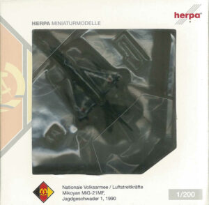 Mig-21MF Nationale Volksarmee Jagdgeschwader 1,1990 Herpa 553674 1:200