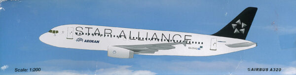 Airbus A320 Aegan "Star Alliance" SX-DVQ PPC Holland 1:200 Snap-Fit - Image 2