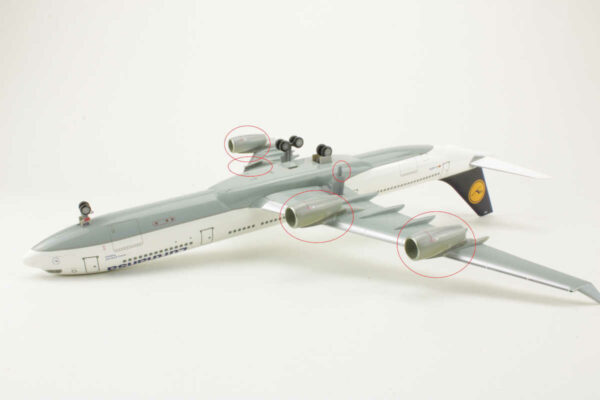 *2.Wahl* Airbus A340-300 Lufthansa D-AIGH Herpa 550253 1:200 *2nd choice* – Bild 4