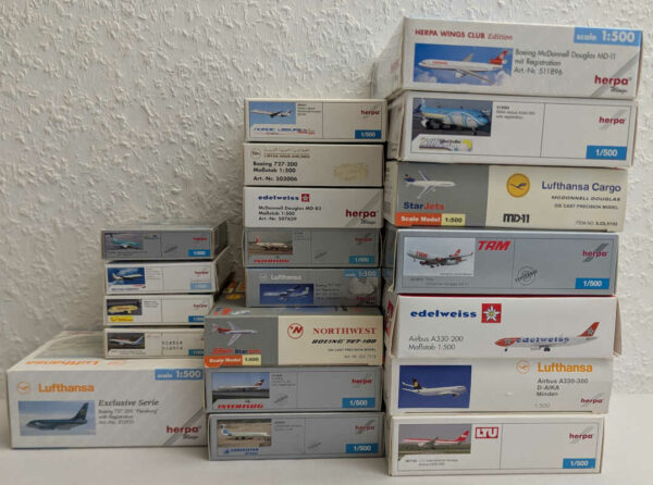 *2.Wahl*  Paket 20 Stück Modelle Herpa / Starjets 1:500 *2nd choice*