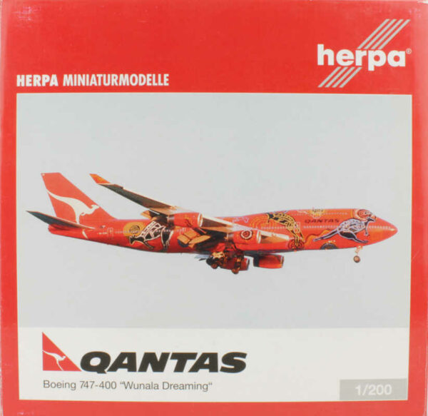 Boeing 747-400 Qantas "Wunala Dreaming" VH-OJB Herpa 550505 1:200