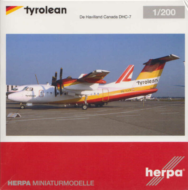 De Havilland Canada DHC-7 Tyrolean Airways "Innsbruck" OE-LLS Herpa 558419 1:200
