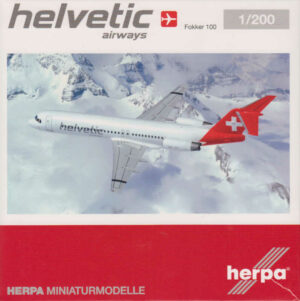 Fokker 100 Helvetic Airways HB-JVF Herpa 559324 1:200