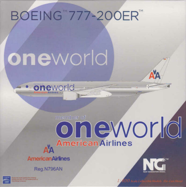 Boeing 777-200ER American Airlines "One World" N796AN NG Models 72047 1:400