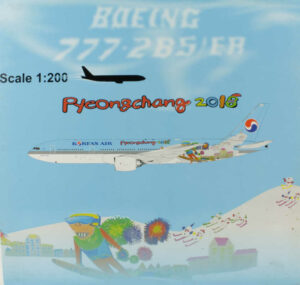 Boeing 777-2B5/ER Korean Air "Pyeonchang 2018" HL7752 JC Wings FL2088 / JC2KAL003S 1:200