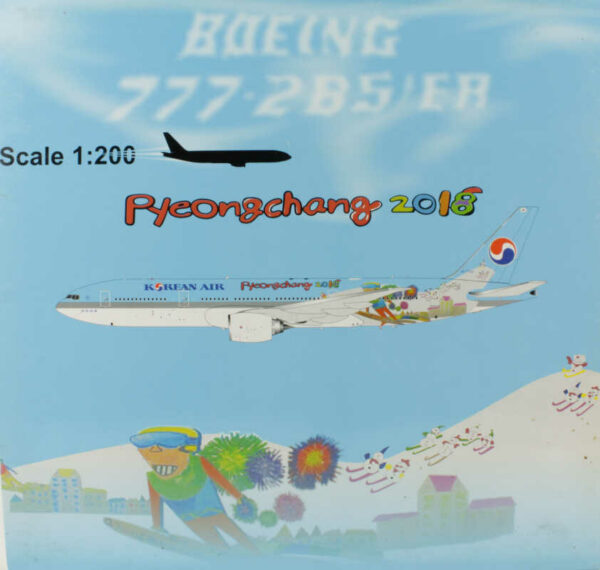 Boeing 777-2B5/ER Korean Air "Pyeonchang 2018" HL7752 JC Wings FL2088 / JC2KAL003S 1:200
