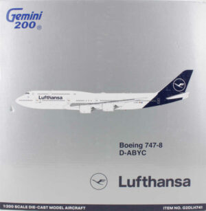 Boeing 747-8 Lufthansa D-ABYC Gemini Jets G2DLH741 1:200