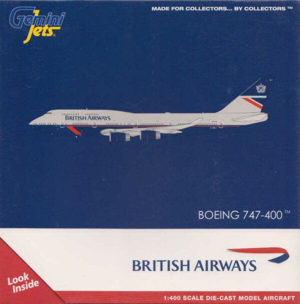 Boeing 747-400 British Airways "100 years" G-BNLY Gemini Jets GJBAW1857 1:400