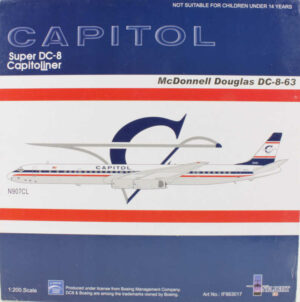 McDonnell Douglas DC-8-63 Capitol Super DC-8 CapitoLiner N907CL Inflight200 IF863017 1:200