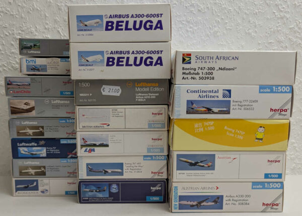 *2.Wahl*  Paket 20 Stück Modelle Herpa 1:500 *2nd choice*