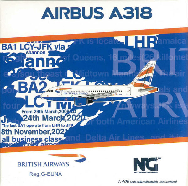 Airbus A318 British Airways G-EUNA NG Models 48001 1:400