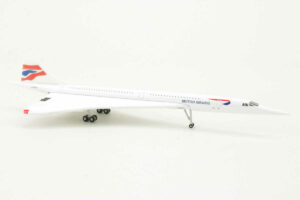 Alternative view of Concorde British Airways G-BOAC Herpa 507035 1:500