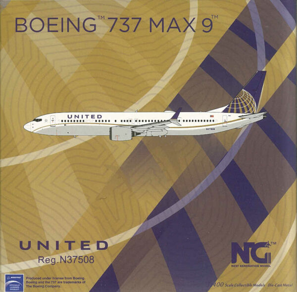 Boeing 737 MAX9 United Airlines N37508 NG Models 89001 1:400