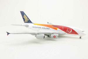 Alternative view of Airbus A380 Singapore Airlines "Majulah Jubilee" 9V-SKI JC Wings EW4388011 1:400