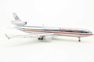 Alternative view of McDonnell Douglas MD-11 American Airlines N1765B "Metal Version" Gemini Jets GJAAL262XO 1:400