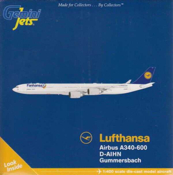 Airbus A340-600 Lufthansa "Gummersbach" D-AIHN Gemini Jets GJDLH1318 1:400