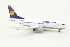Alternative view of Boeing 737-500 Lufthansa "Anklam" D-ABIR Gemini Jets GJDLH1327 1:400