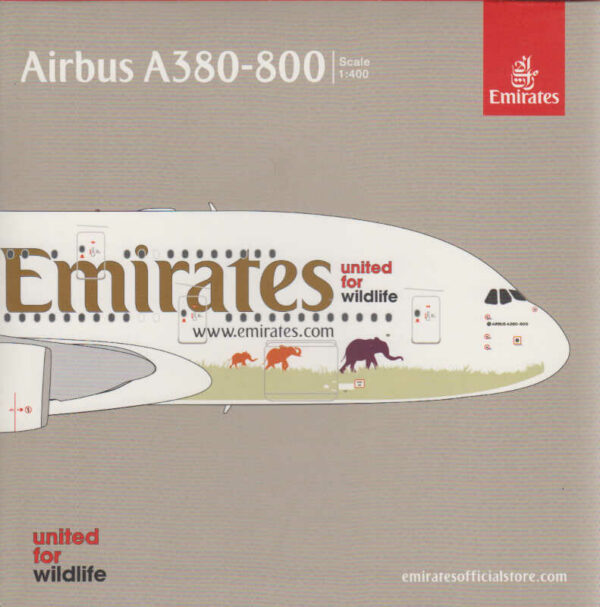 Airbus A380-800 Emirates "Wildlife" A6-EDG Gemini Jets GJUAE1551 1:400