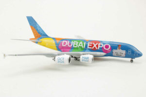 Alternative view of Airbus A380-800 Emirates "Dubai Expo" A6-EEW Gemini Jets GJUAE2134 1:400