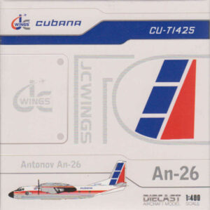 Antonov AN-26 Cubana CU-T1425 JC Wings LH4345 1:400