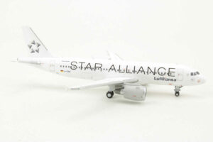 Alternative view of Airbus A320 Lufthansa "Star Alliance" - White D-AIQS JC Wings XX4075 1:400