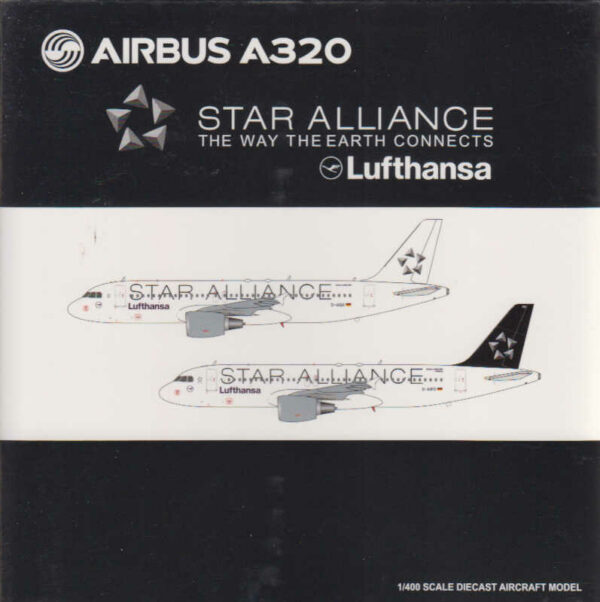 Airbus A320 Lufthansa "Star Alliance" - White D-AIQS JC Wings XX4075 1:400
