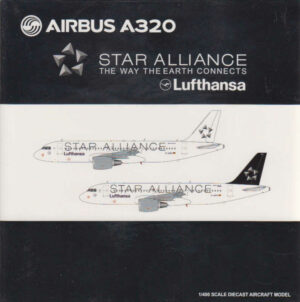 Airbus A320 Lufthansa "Star Alliance" - Black D-AIPD JC Wings XX4077 1:400