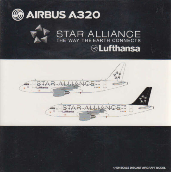Airbus A320 Lufthansa "Star Alliance" - Black D-AIPD JC Wings XX4077 1:400