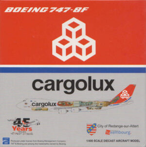 Boeing 747-8F Cargolux "45 years" LX-VCM Interactive JC Wings XX4709C 1:400