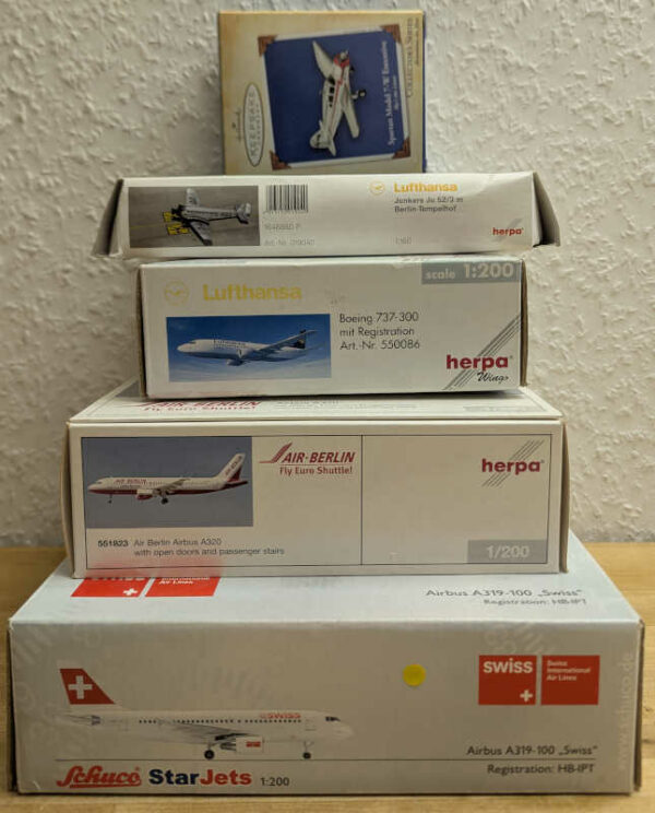 *2.Wahl*  Paket 4 Stück Modelle Herpa / Star Jets 1:200 / 1:160 *2nd choice*