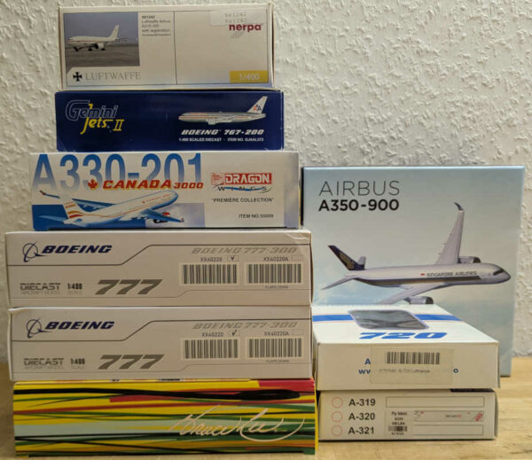 *2.Wahl*  Paket 9 Stück Modelle Herpa / Dragon Wings / Aeroclassics / JC Wings / Gemini Jets 1:400 *2nd choice*
