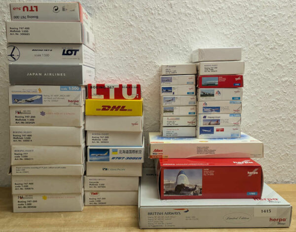 *2.Wahl*  Paket 36 Stück Modelle Herpa 1:500 *2nd choice*