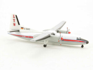 Alternative view of Fokker 27 LTU D-BAKE Herpa 514668 1:500