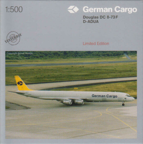 Douglas DC-8-73F German Cargo D-ADUA Herpa 518673 1:500