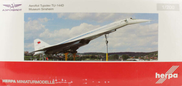 Tupolev TU-144D Museum Sinsheim CCCP-77112 Herpa 556323 1:200