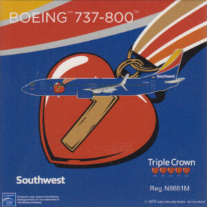 Boeing 737-800 Southwest Airlines N8681M NG Models 58238 1:400