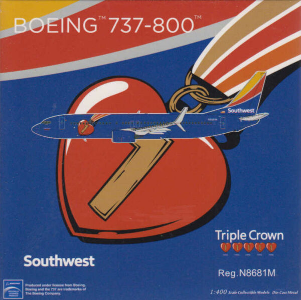Boeing 737-800 Southwest Airlines N8681M NG Models 58238 1:400