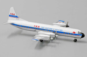 Alternative view of Lockheed L-188A Electra TAA Trans Australia Airlines VH-TLC JC Wings JC4302 1:400