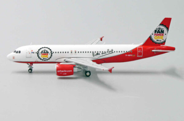 Airbus A320 Air Berlin "Fan Force One" D-ABFK JC Wings LH4096 1:400 – Bild 6