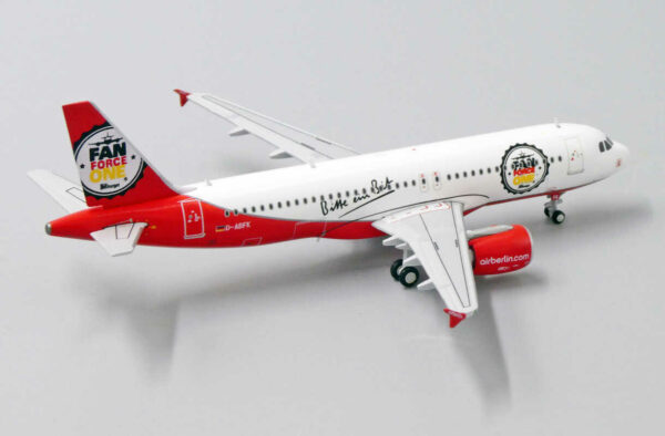 Airbus A320 Air Berlin "Fan Force One" D-ABFK JC Wings LH4096 1:400 – Bild 5