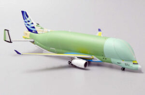 Alternative view of Airbus A330-700L Beluga XL "Bare Metal" F-WBXL JC Wings LH4142 1:400