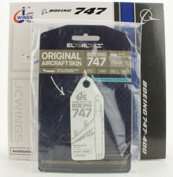 Boeing 747-400 El Al 4X-ELA Aviation Tag JC Wings XX40108 1:400 – Bild 4