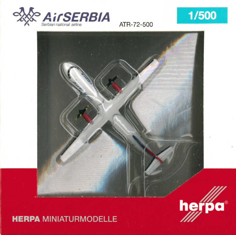 ATR 72-500 Air Serbia YU-ALU Herpa 527675 1:500